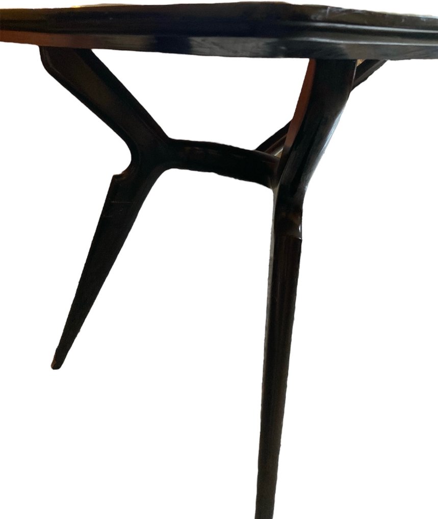 Asztal - Fa, Üveg, Vintage 1950-es évek asztala #3.1