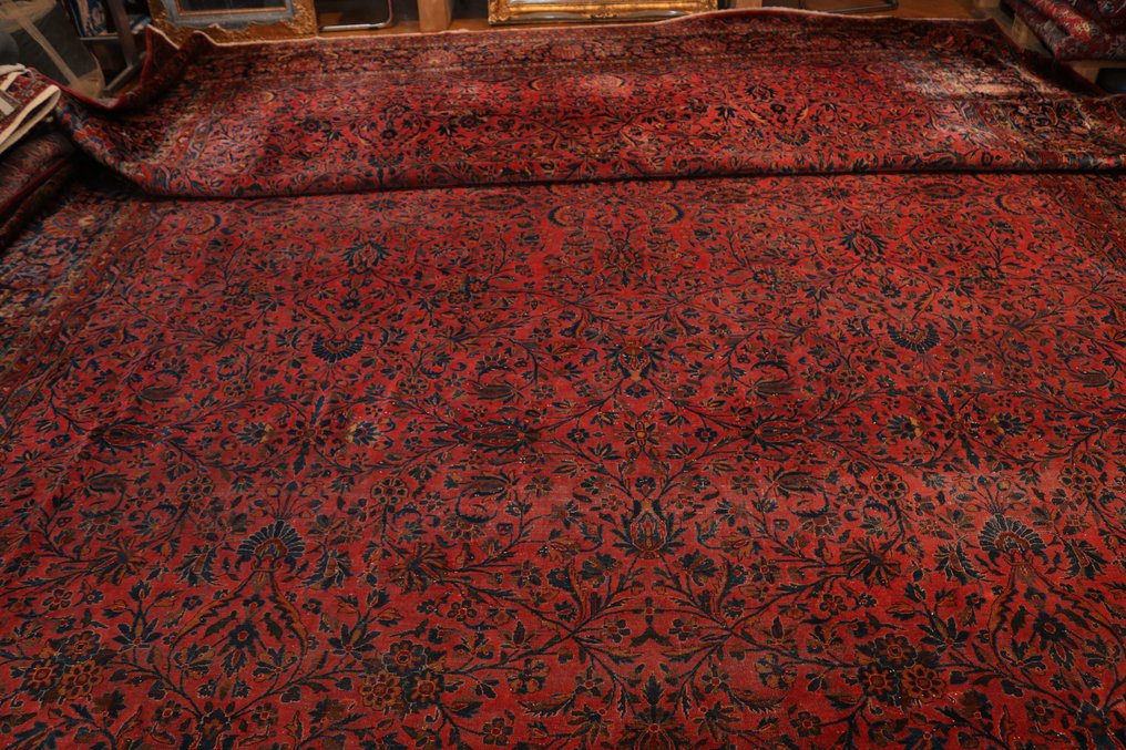 Antieke Saroug zeer fijn opnieuw geïmporteerd USA Perzisch tapijt - Vloerkleed - 5.32 cm - 3.93 cm #2.2