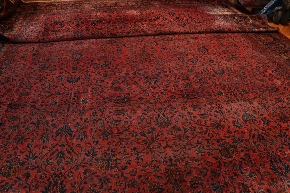 Antieke Saroug zeer fijn opnieuw geïmporteerd USA Perzisch tapijt - Vloerkleed - 5.32 cm - 3.93 cm #1.1