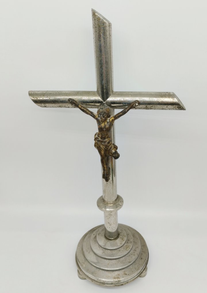 Crucifix - Métal argenté, Ormolu - 1910-1920  #2.1