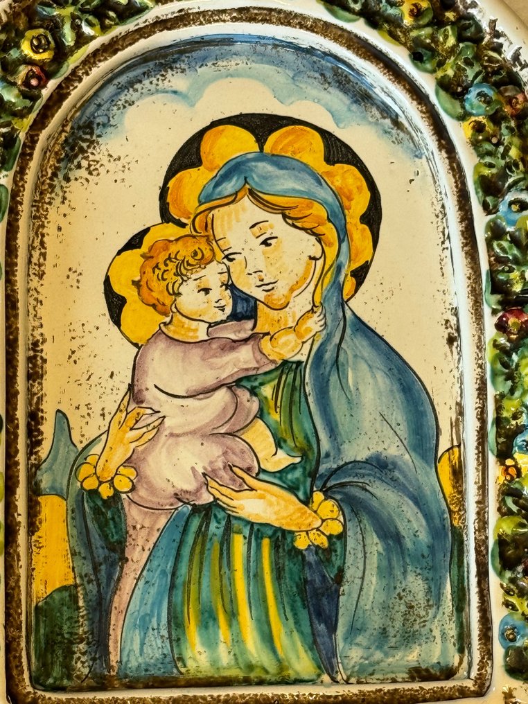  圣水洗礼盘 - 2000-2010 - 麦当娜与圣婴耶稣 - 37 厘米  #1.2