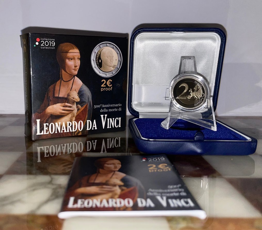 Italia. 2 Euro 2019 "Leonardo da Vinci" Proof #2.1
