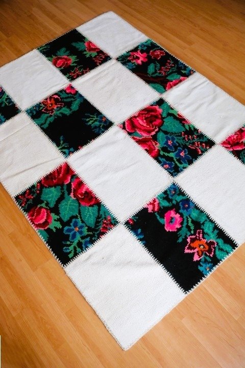 拼布凯林 - 凯利姆平织地毯 - 200 cm - 150 cm #1.1