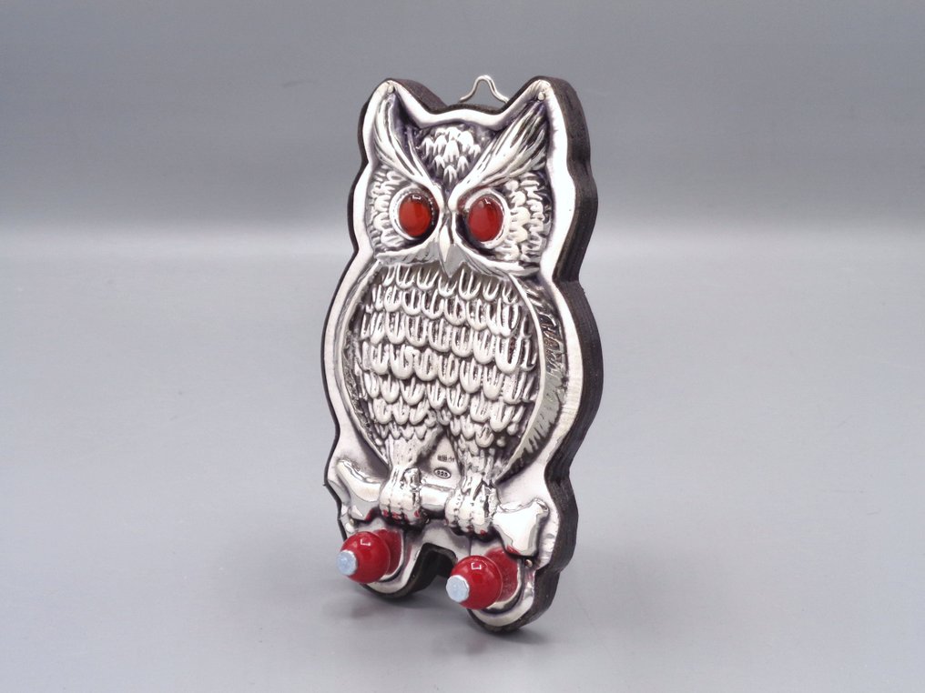 PG-MIANI Argenteria - Αγαλματίδιο - Gufo appendi chiavi - Ασημί, 925 #2.1
