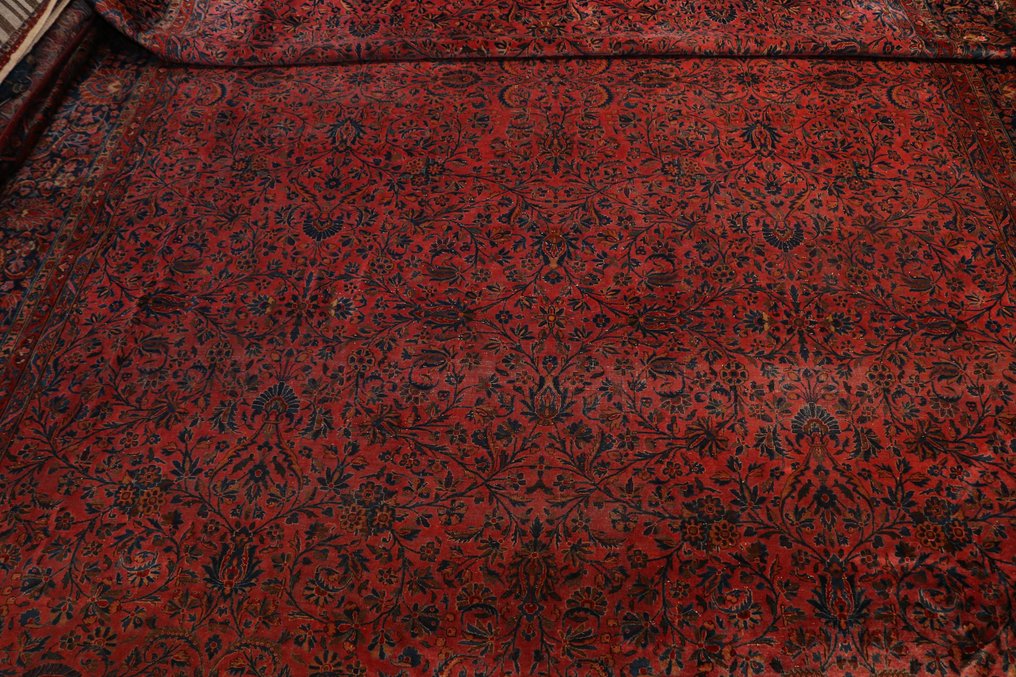 Antieke Saroug zeer fijn opnieuw geïmporteerd USA Perzisch tapijt - Vloerkleed - 5.32 cm - 3.93 cm #3.2