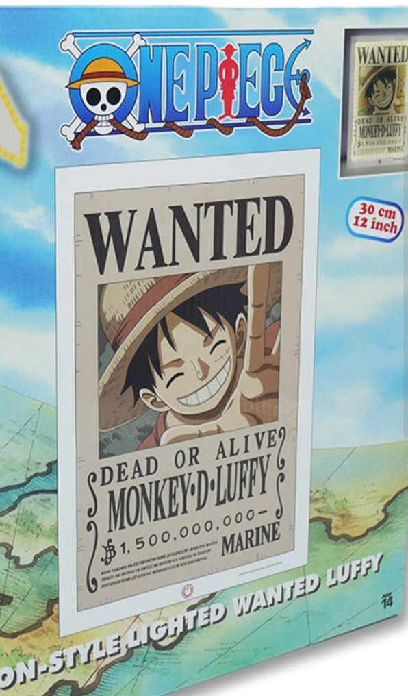 Lampada da Muro One Piece Wanted Monkey D.Luffy - Insegna luminosa - Plastica #2.1