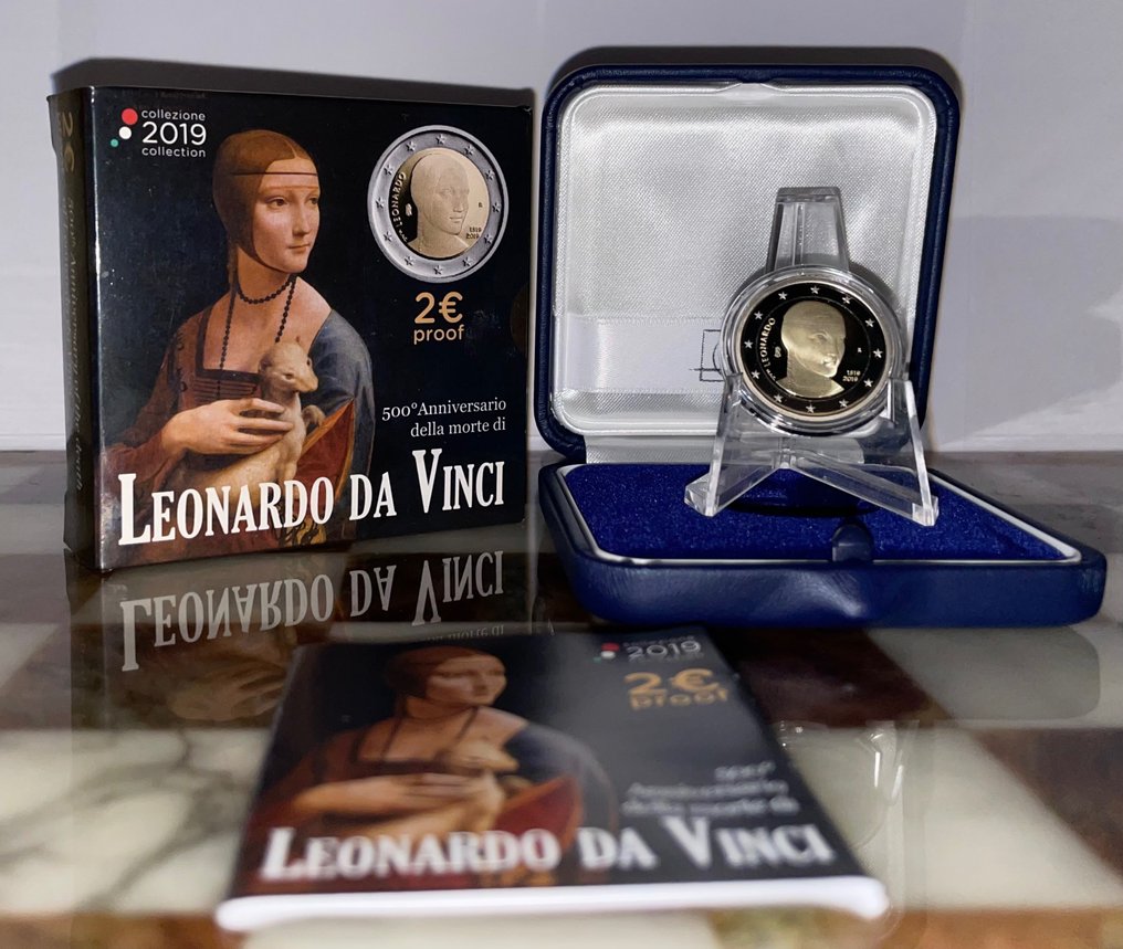 義大利. 2 Euro 2019 "Leonardo da Vinci" Proof #1.1