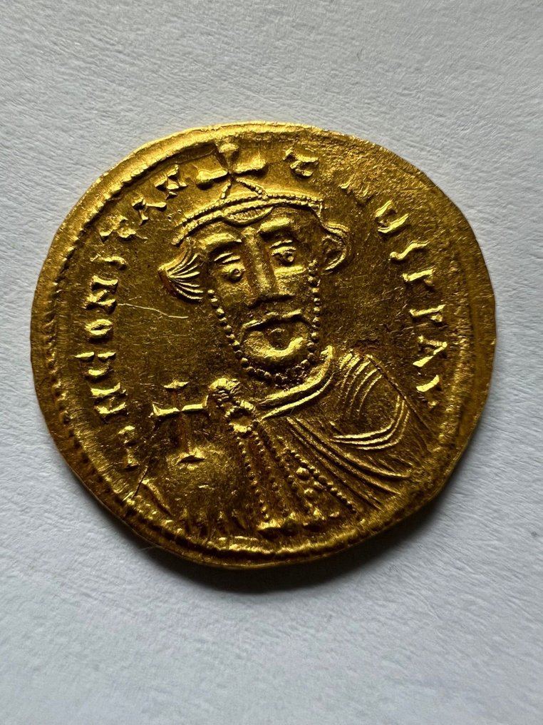 Roman Empire. Constans II (AD 641-668). Solidus Constantinople, 5th officina (E), indiction E #2.1