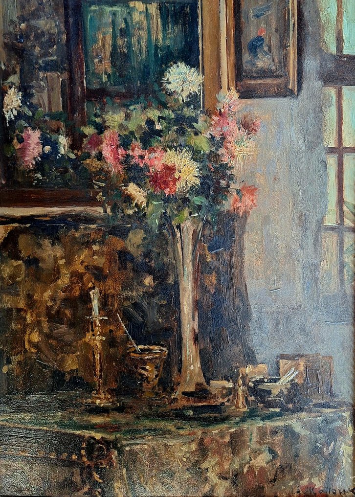 Albert Moitroux (1886-1938) - 19e eeuws interieur #1.1