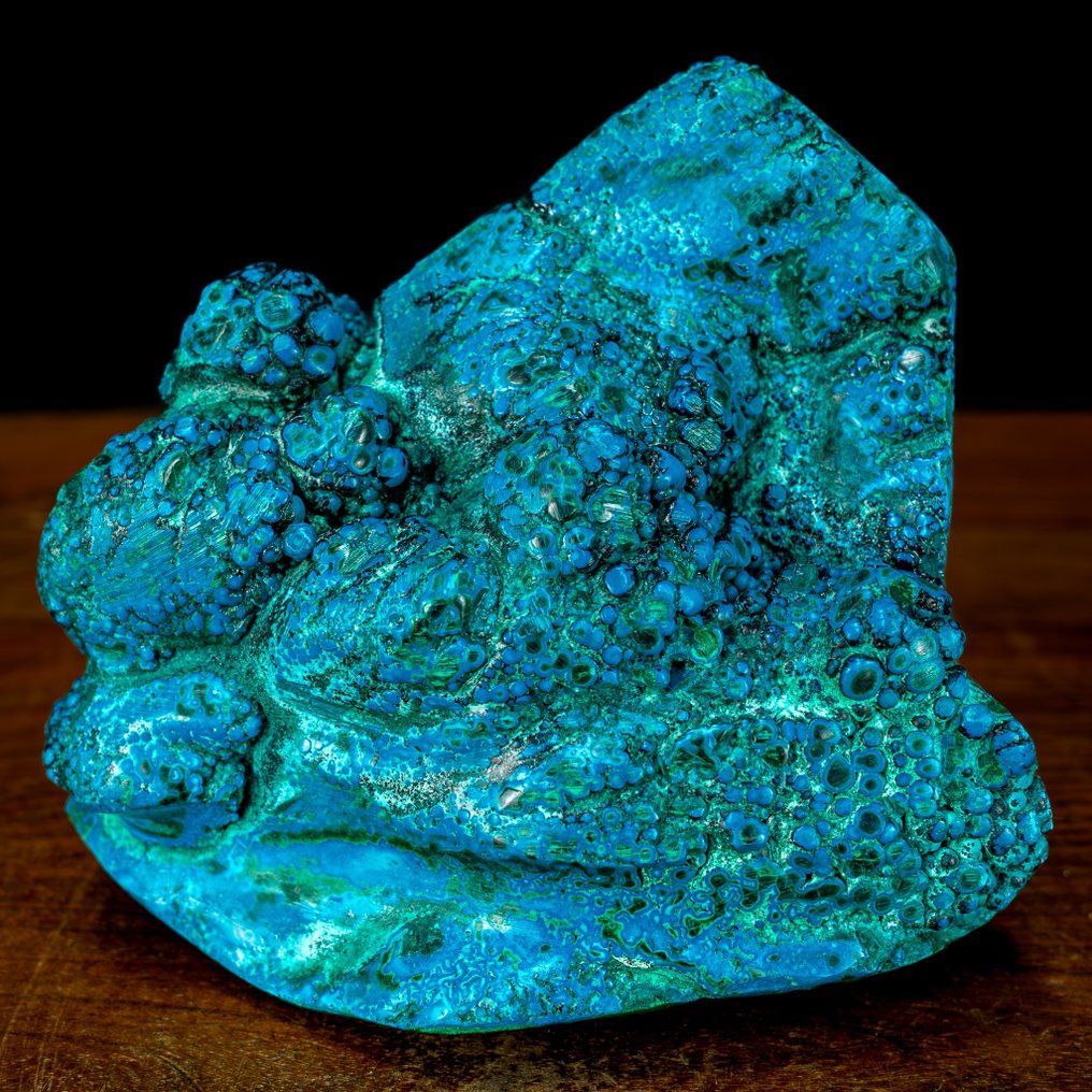 Førstekvalitets naturlig botroid malakitt og krysocolla Skulptur- 1030.59 g #2.1