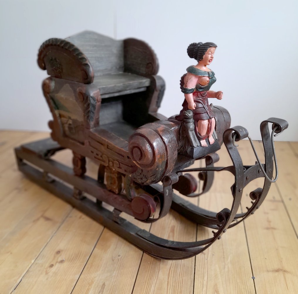 Children's furniture - Sledge - Iron (cast/wrought), Wood #1.1