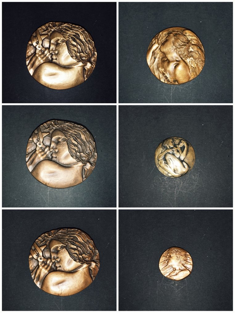 Italien. 6 Bronzemedaillen opus Greco – Johnson Factory - Medaille  #1.1