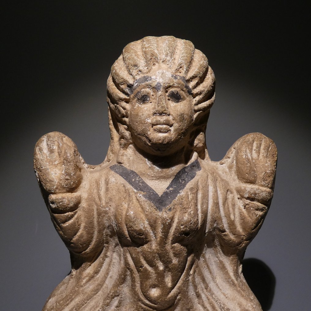古埃及 Terracotta Baubo 的雕像 - 女妾。 15 公分高。前任。老收藏。 #1.1