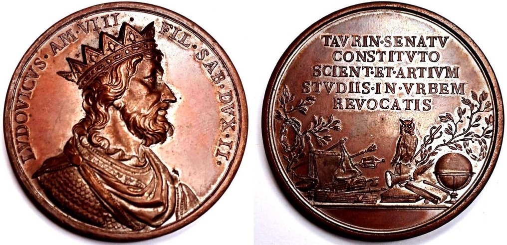 Italien. Bronze medal 1825 "Taurin Senatu" opus Lavy #1.1