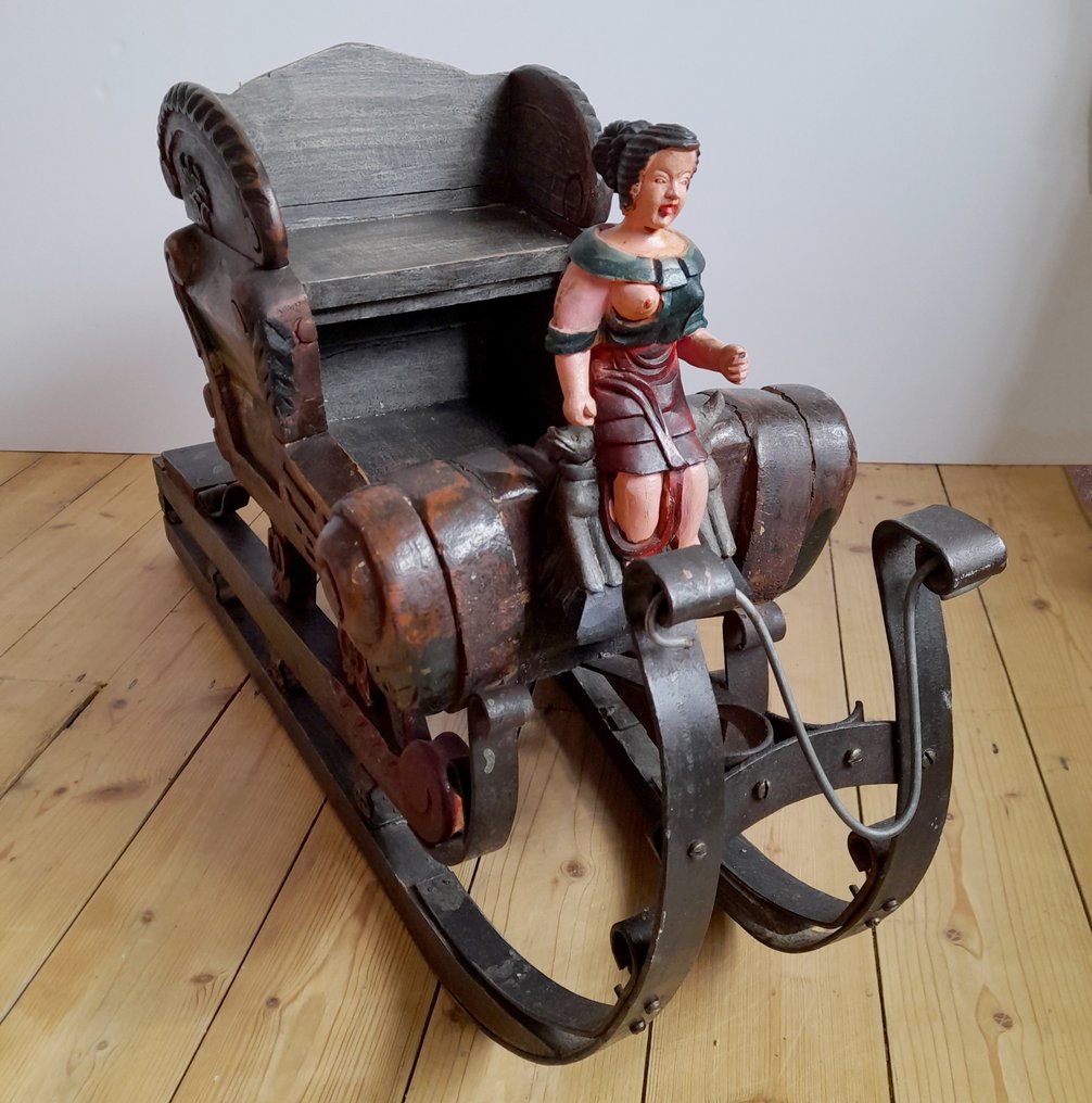 Children's furniture - Sledge - Iron (cast/wrought), Wood #1.2