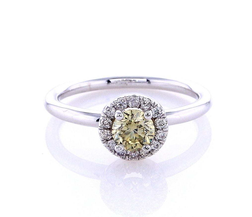 Ring - 14 kt Weißgold -  0.62ct. tw. Diamant  (Natürlich) - Diamant #1.1