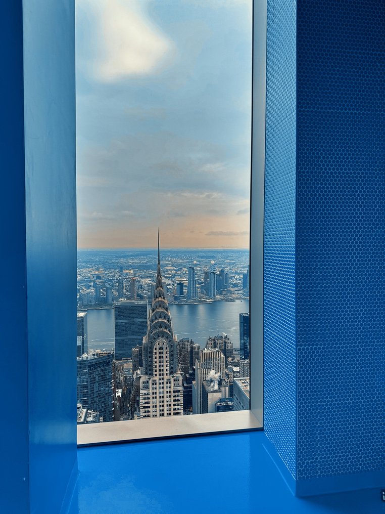 Dominik Valvo - Chrysler Building From The Bathroom (New York 2023) - Framed #1.0