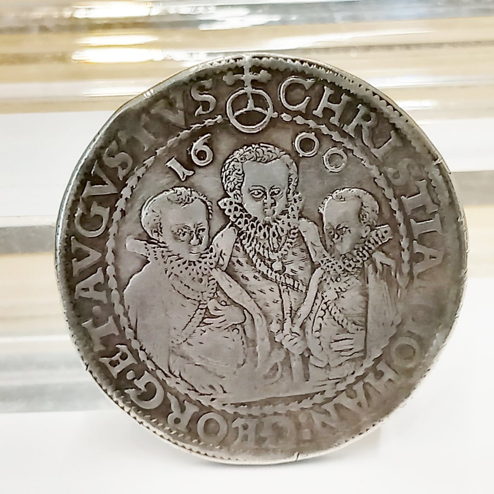 德國，薩克森. Christian II. und seine Brüder. 1 Thaler , 3 Brüder, 1600 #1.1
