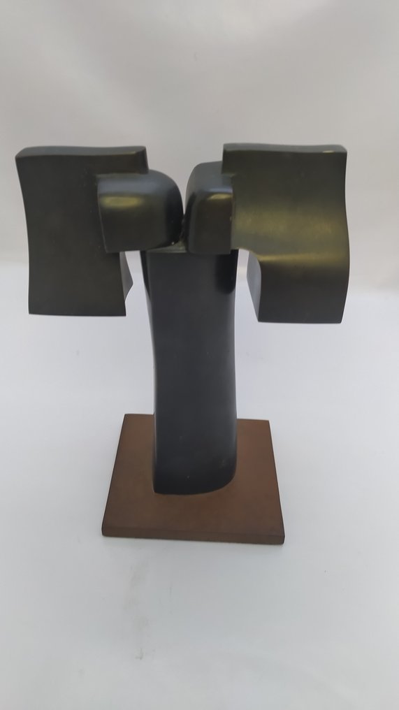 Jose Luis Sánchez (1926-2018) - Skulptur, Abstracción brutalista - 20.5 cm - Bronze #2.1