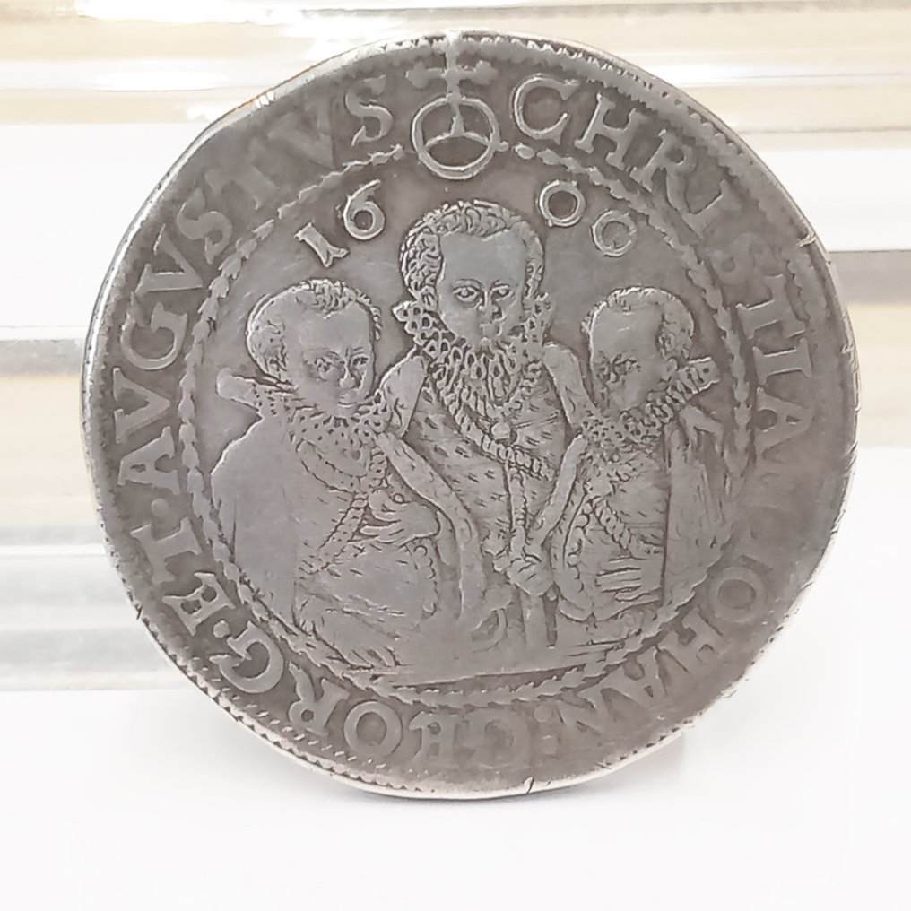 德國，薩克森. Christian II. und seine Brüder. 1 Thaler , 3 Brüder, 1600 #2.1