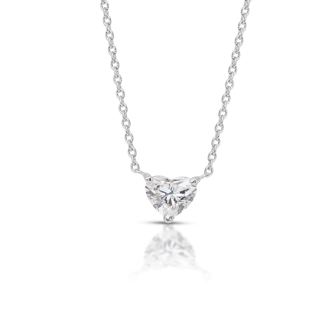 Halskette - 18 kt Weißgold -  0.71ct. tw. Diamant  (Natürlich) #1.1