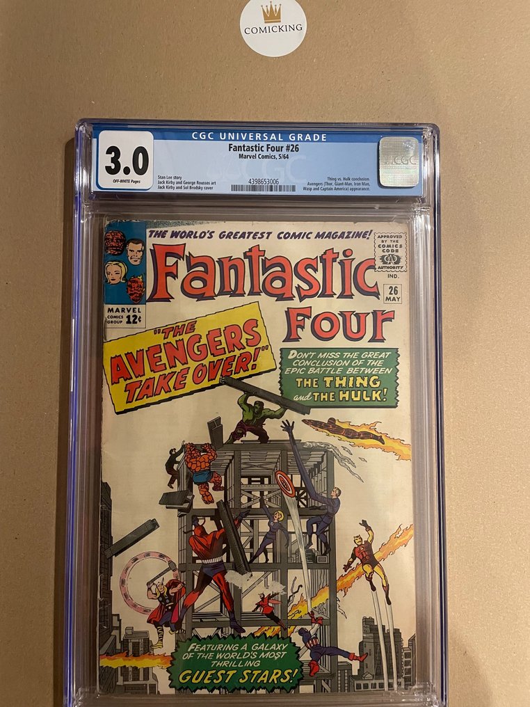 Fantastic Four #26 - Avengers, Iron Man, Wasp and Captain America appearance - 1 Graded comic - 1964 - CGC 3 #1.1