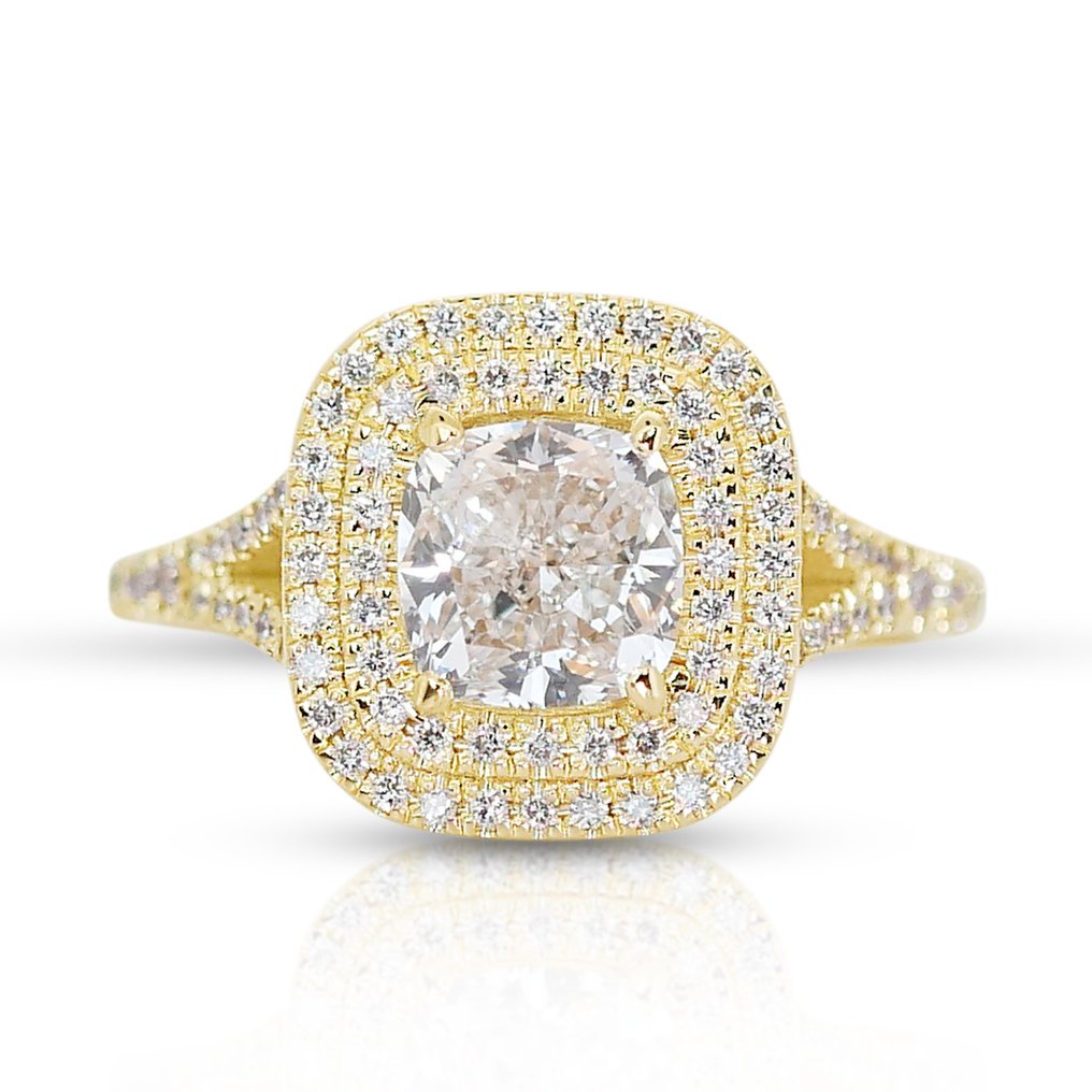 Gyűrű - 18 kt. Sárga arany -  1.82 tw. Gyémánt  (Természetes) - Gyémánt #1.1