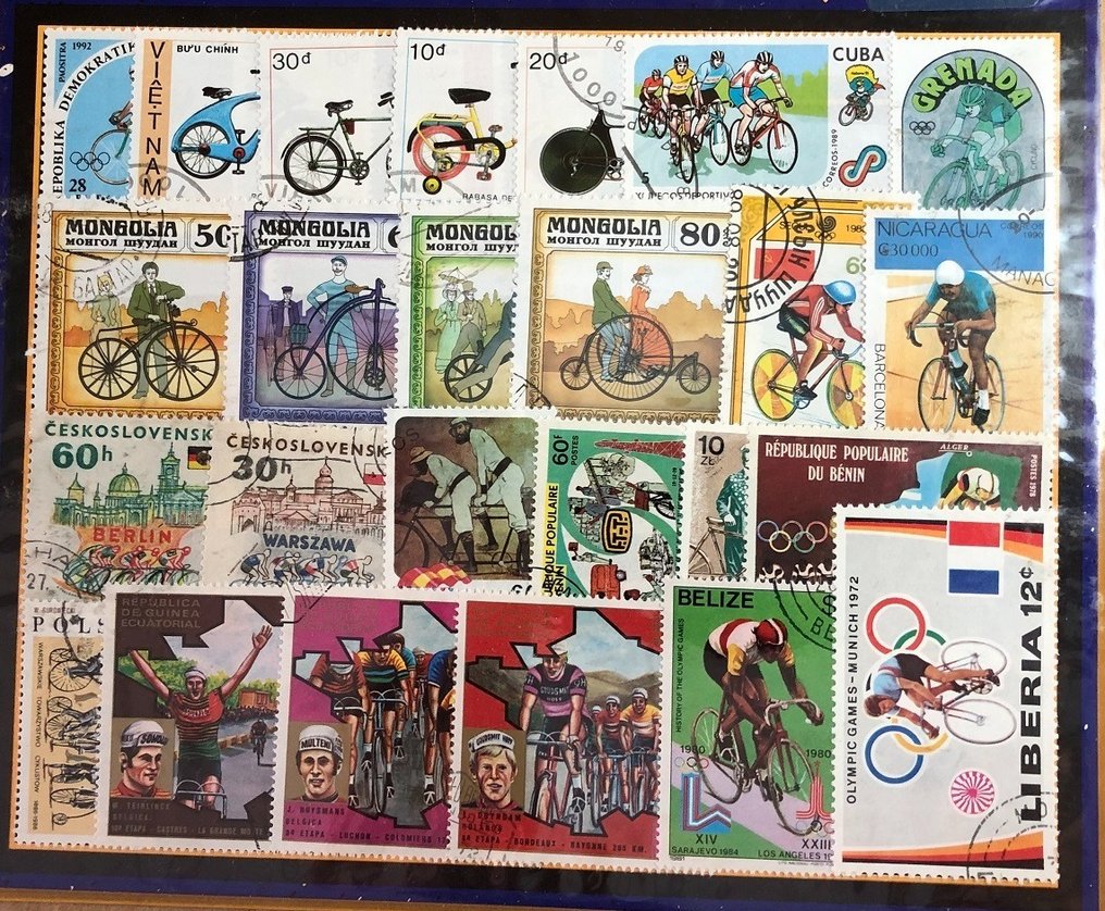 Συλλογή 25 γραμματοσήμων ποδηλασίας.  #1.0