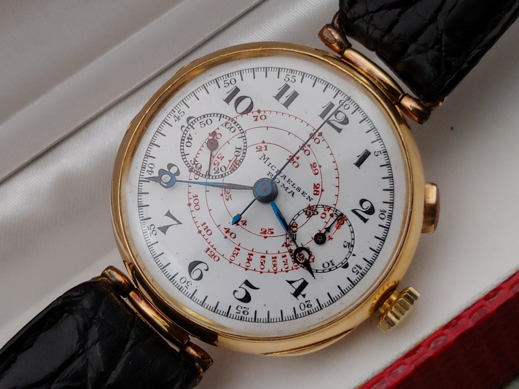 Michaelsen Roma - Universal Watch - Chronograph Monopusher 18kt gold - 495356 - Men - 1901-1949 #3.2