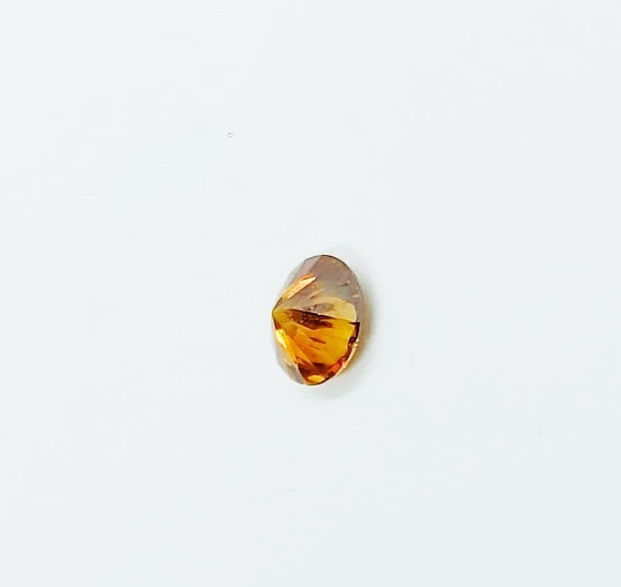 1 pcs Diamant - 0.45 ct - Rund - svag orange - SI1 #1.2