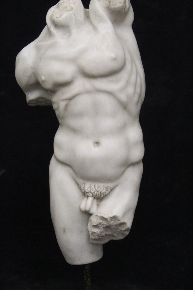 雕刻, Torso Michelangiolesco - 68 cm - 大理石 #1.1