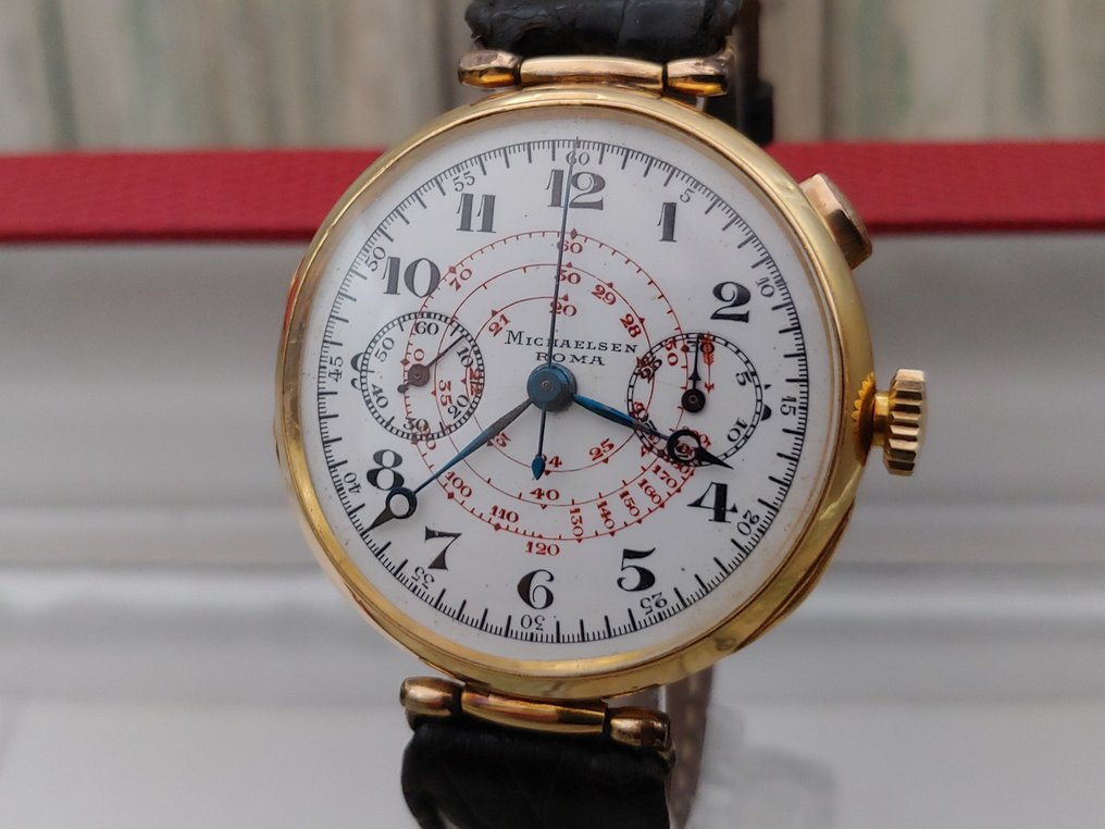 Michaelsen Roma - Universal Watch - Chronograph Monopusher 18kt gold - 495356 - Men - 1901-1949 #2.1