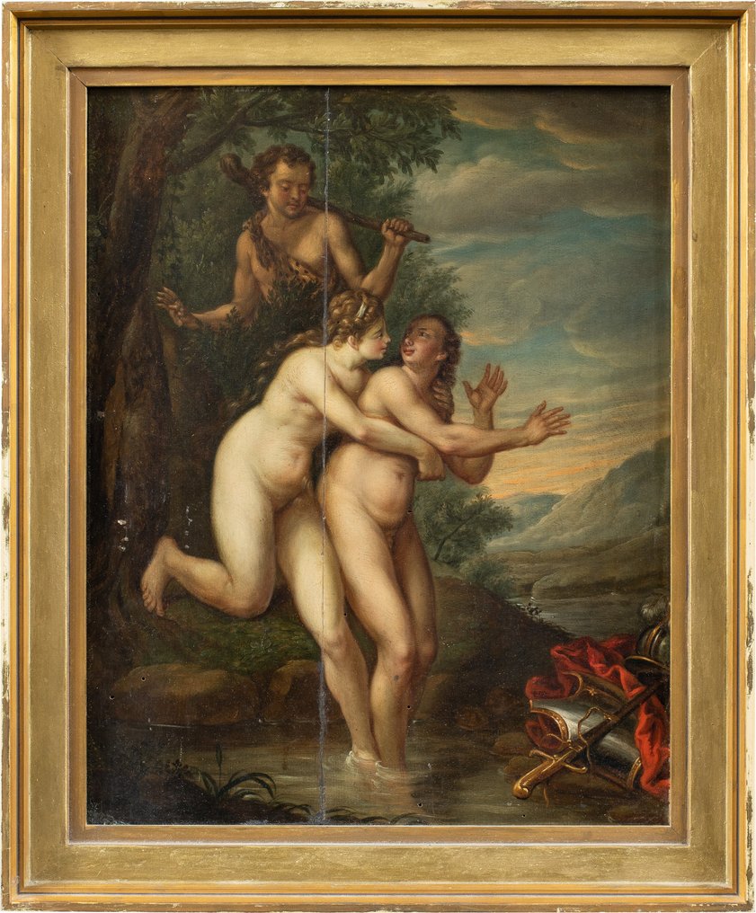 Italian painter (XVIII) - The fusion of Salmace and Hermaphroditus #1.2