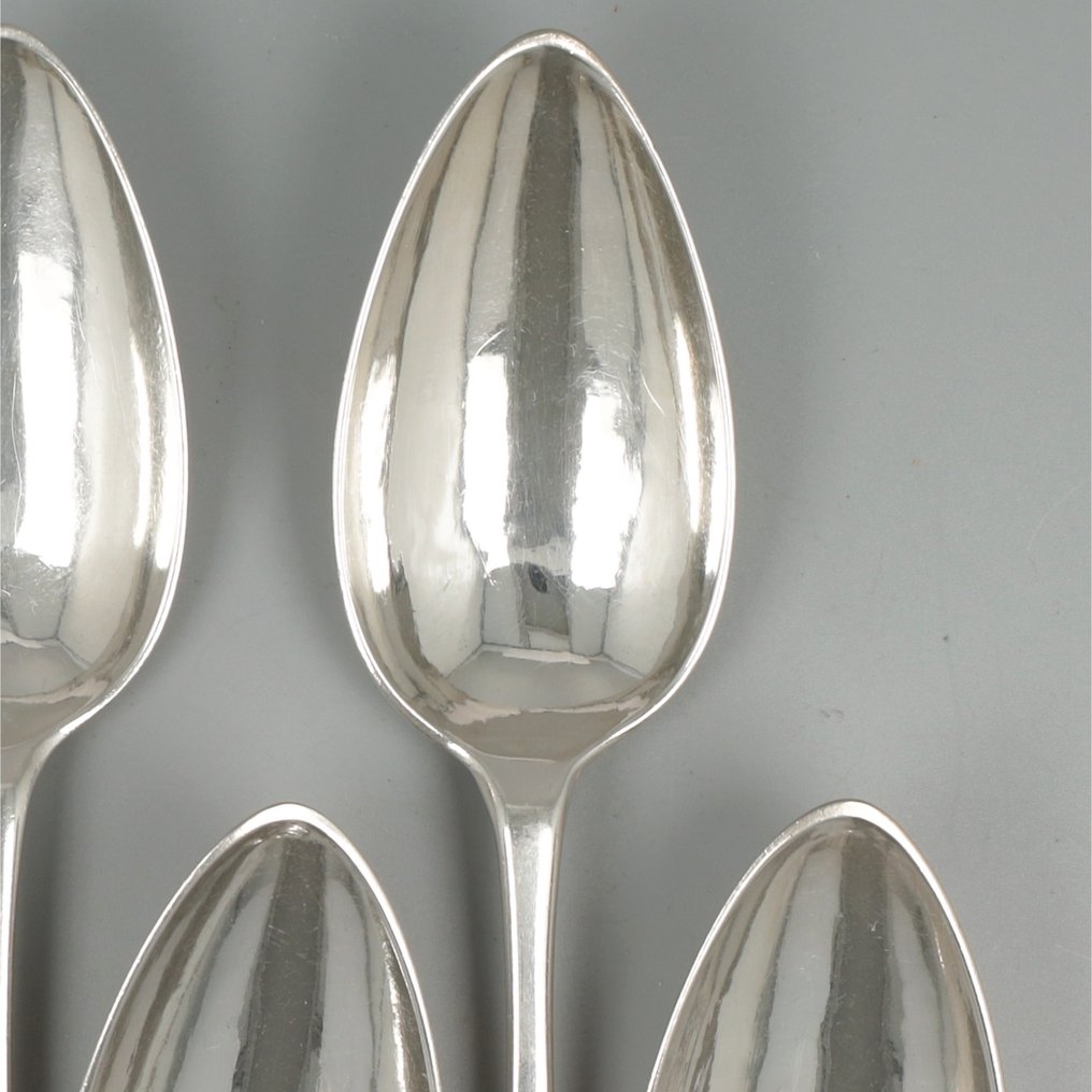 H. van Assen, Leeuwarden 1848/49 - Dinerlepels - Spoon (6) - .833 silver #2.1