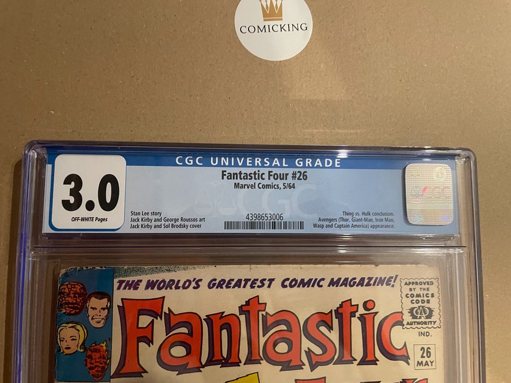 Fantastic Four #26 - Avengers, Iron Man, Wasp and Captain America appearance - 1 Graded comic - 1964 - CGC 3 #2.1