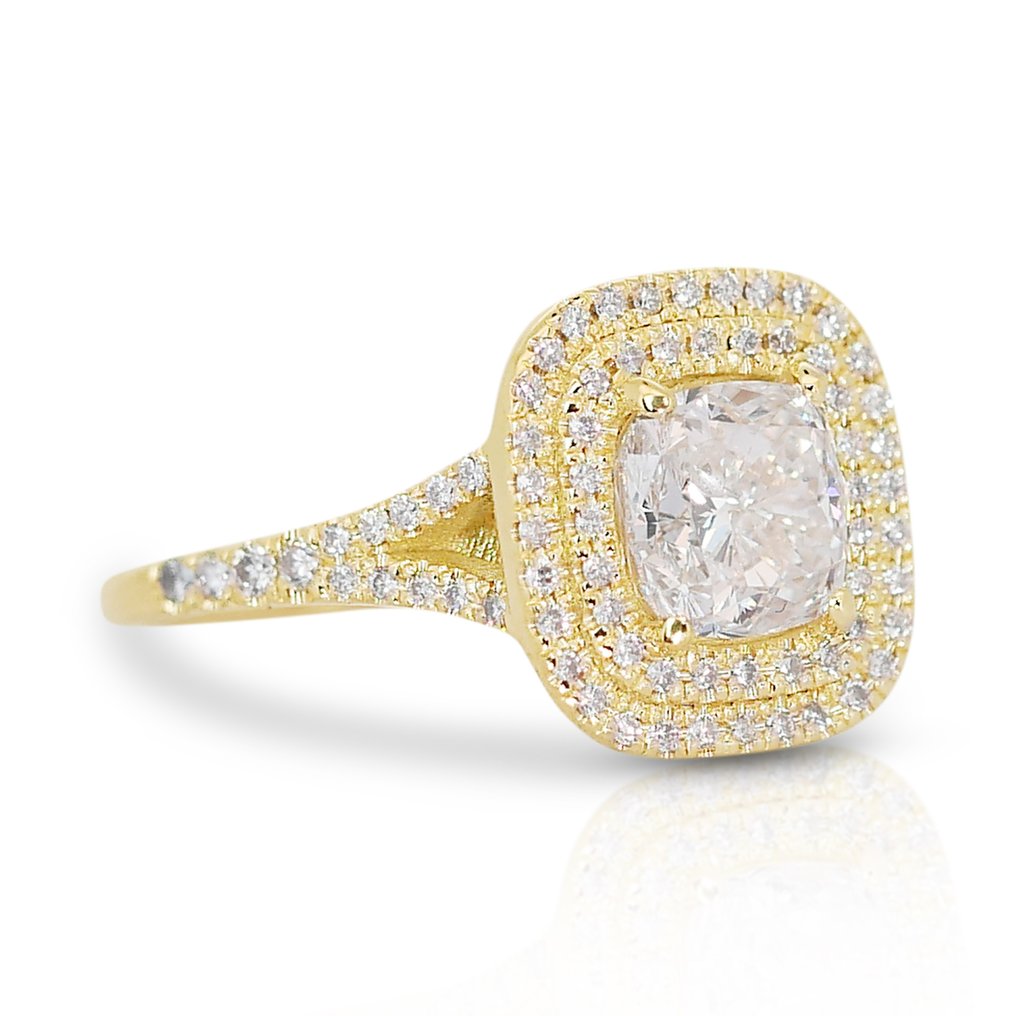 Ring - 18 karat Gull -  1.82ct. tw. Diamant  (Naturlig) - Diamant #1.2