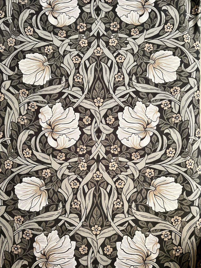 Pieza grande de tela estampado naturaleza art deco para decoración y tapizados. - Textil  - 300 cm - 280 cm #1.1