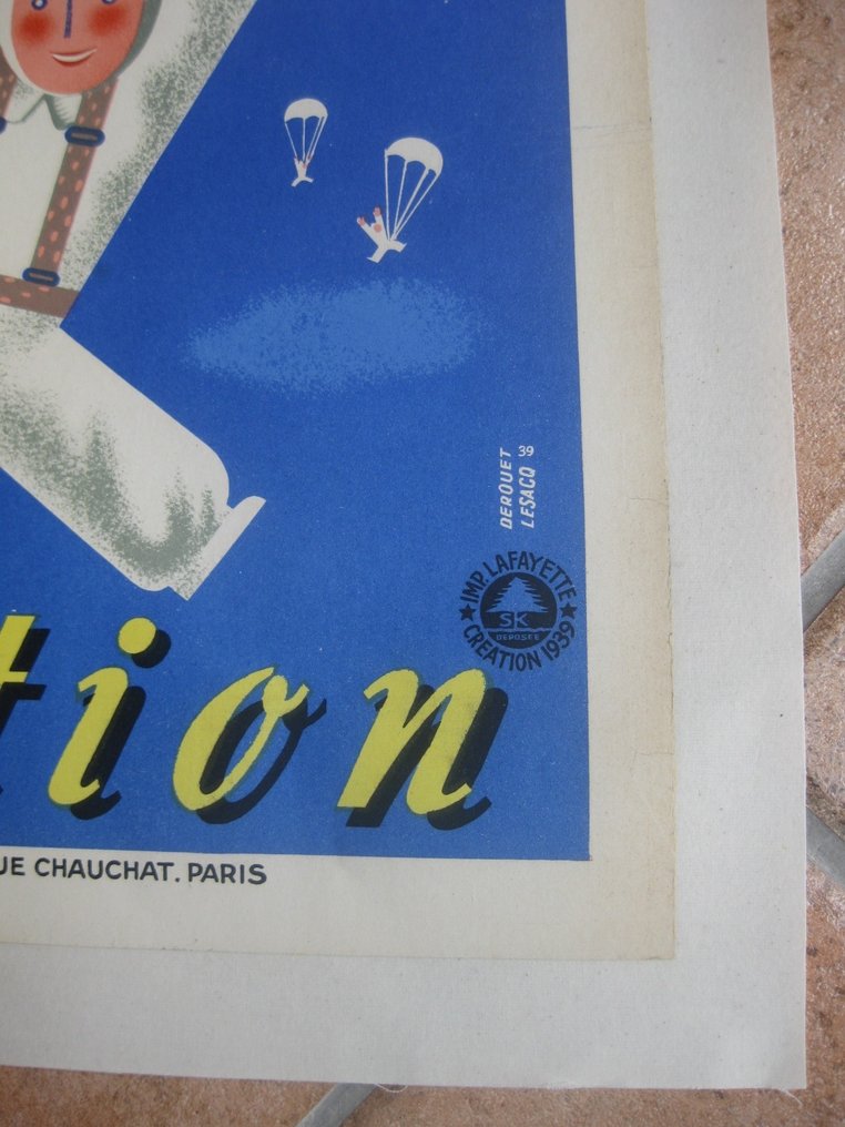 Dérouet/Lesacq - tirage de l Aviation  1939 loterie nationale - anii `30 #3.1