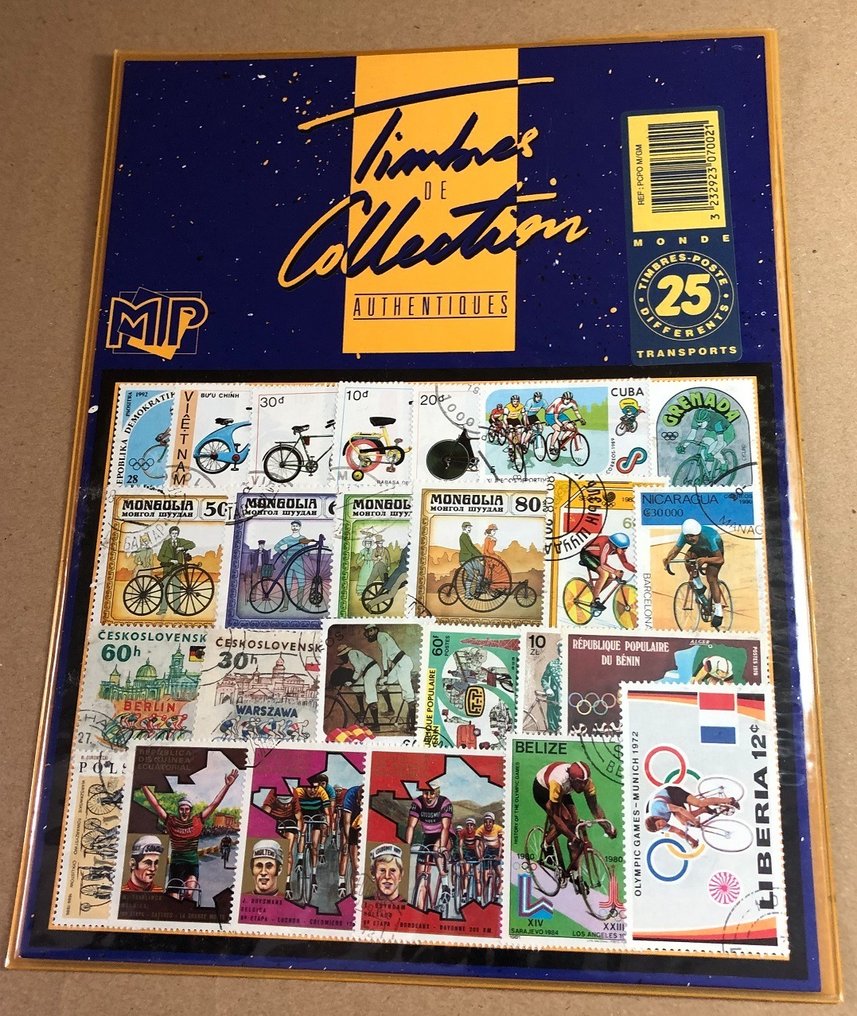 Συλλογή 25 γραμματοσήμων ποδηλασίας.  #1.0