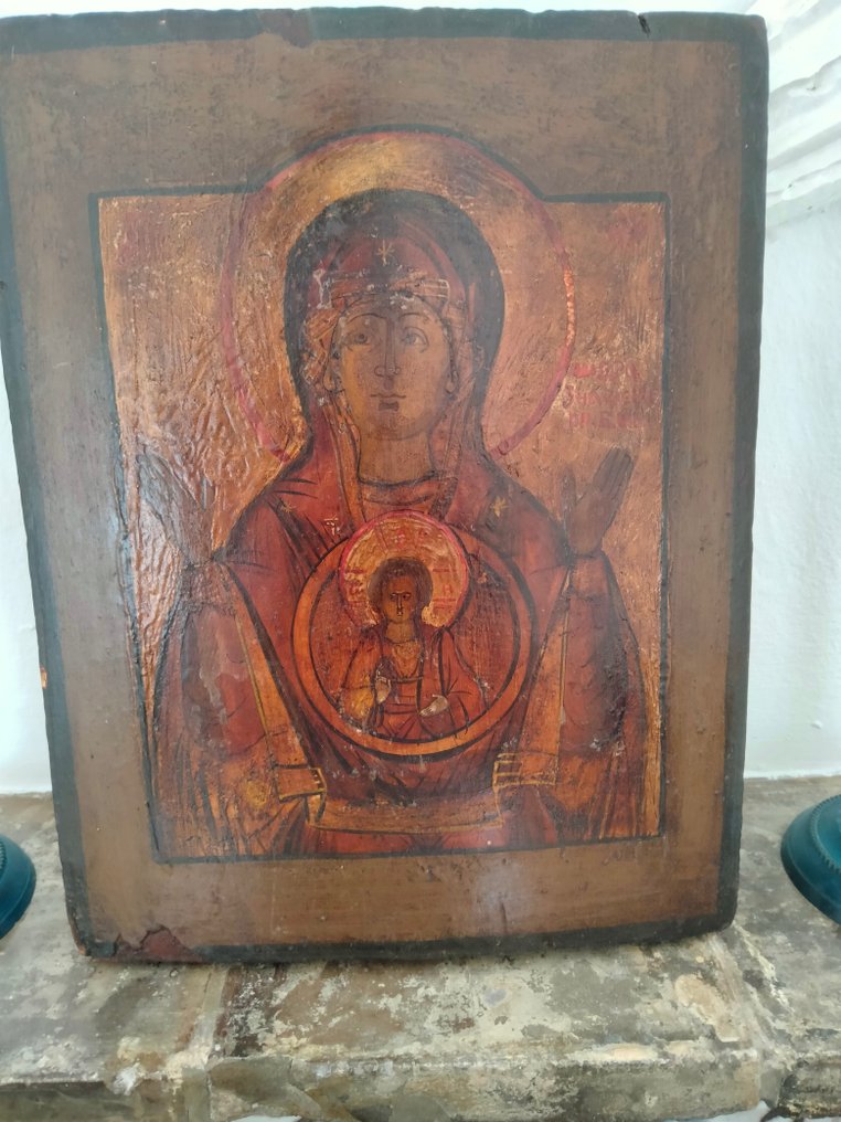 标志 - 古代圣像“标志圣母”。 - 木 #1.2