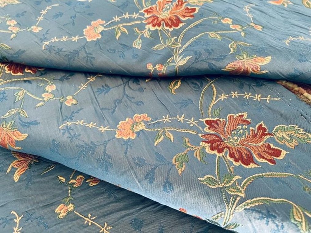 永恒的优雅:带有花卉刺绣的家具布料 - 室內裝潢織物 - 5 m - 1.4 m #4.3