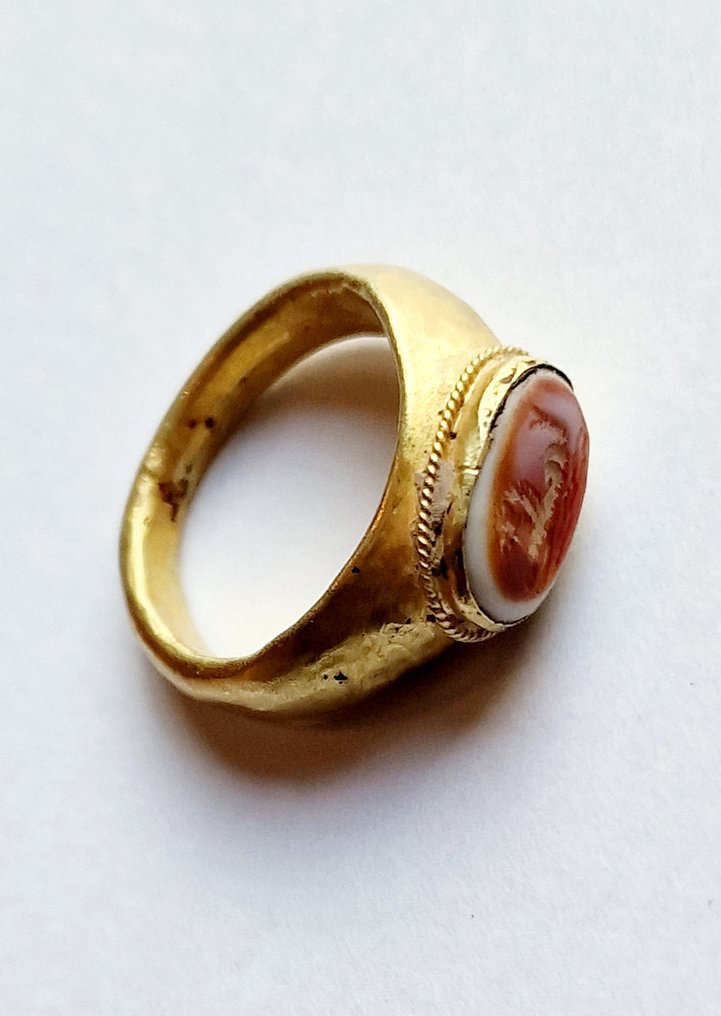 萨珊王朝 金 戒指 | XRF 与伊朗王室 - 19 mm #1.1