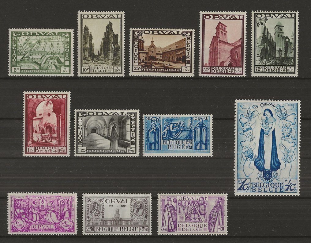 Belgique 1933 - Grand Orval, la série complète - OBP/COB 363/74 #1.1
