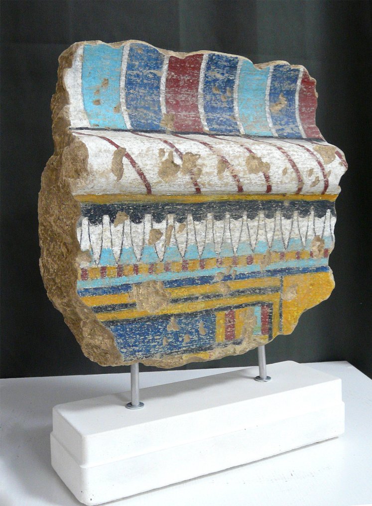 古埃及复制品 墙面灰泥 泰勒·埃尔·阿马尔纳 (Tell el Amarna) 房屋彩绘墙的一部分 - Yeso de pared pintado del exterior de una - 31 cm #1.2