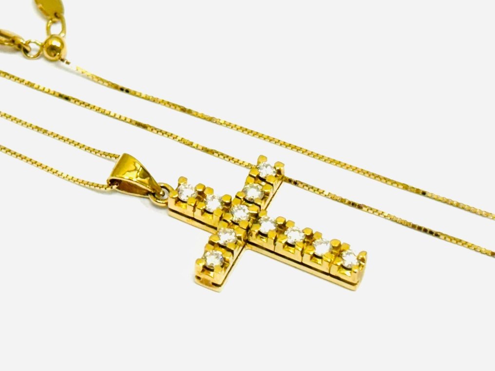吊坠项链 - 18K包金 黄金 -  1.00 tw. 钻石  (天然) #2.1