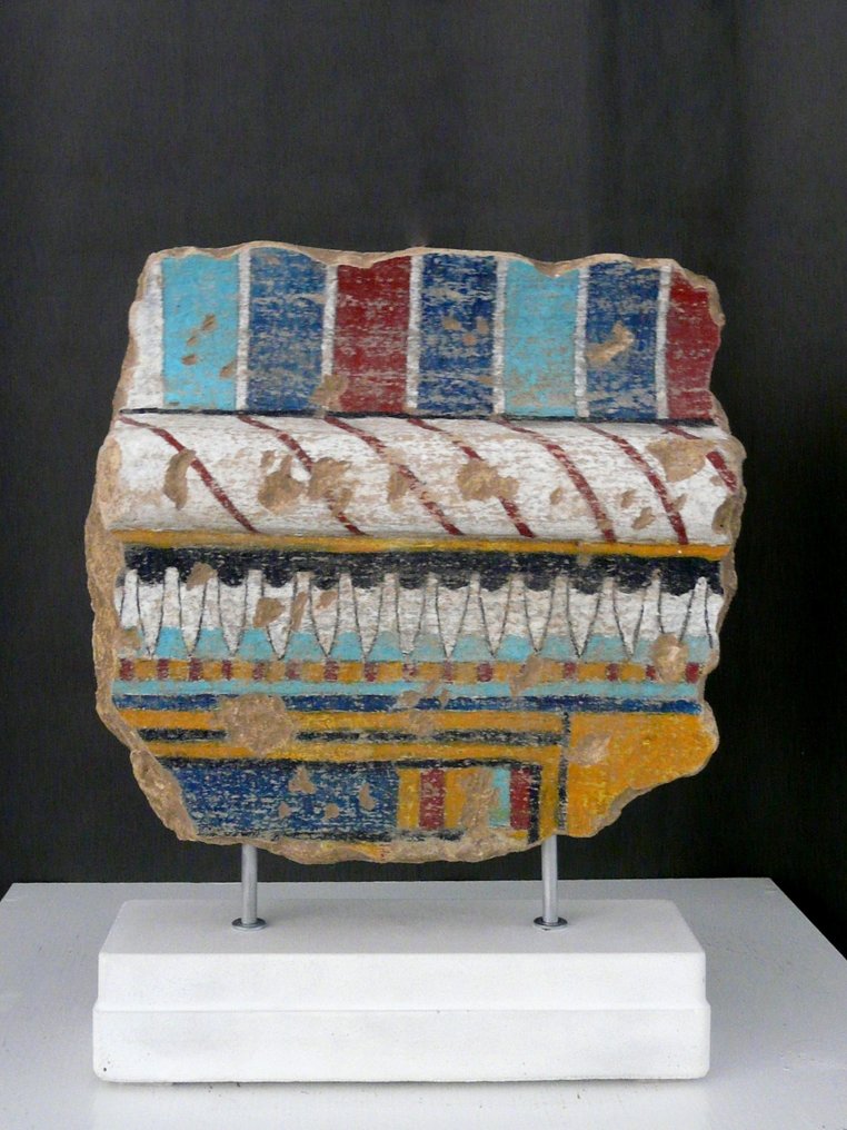 古埃及复制品 墙面灰泥 泰勒·埃尔·阿马尔纳 (Tell el Amarna) 房屋彩绘墙的一部分 - Yeso de pared pintado del exterior de una - 31 cm #1.1