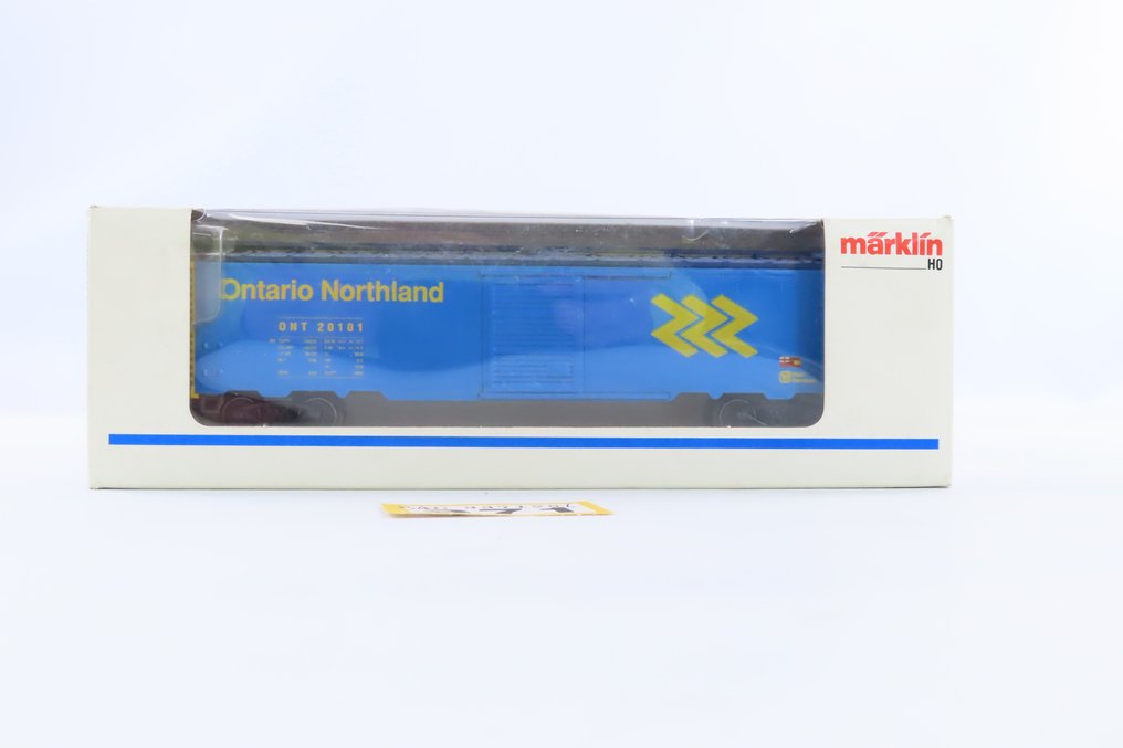 Märklin H0 - 4776 - Modeltrein goederenwagon (1) - Vier-assige box-car 'Ontario Northland', blauw #2.1