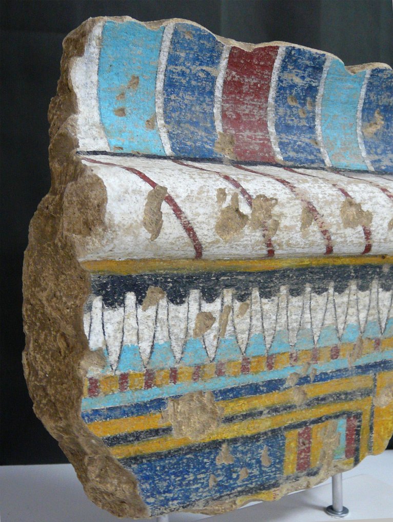 古埃及复制品 墙面灰泥 泰勒·埃尔·阿马尔纳 (Tell el Amarna) 房屋彩绘墙的一部分 - Yeso de pared pintado del exterior de una - 31 cm #2.1
