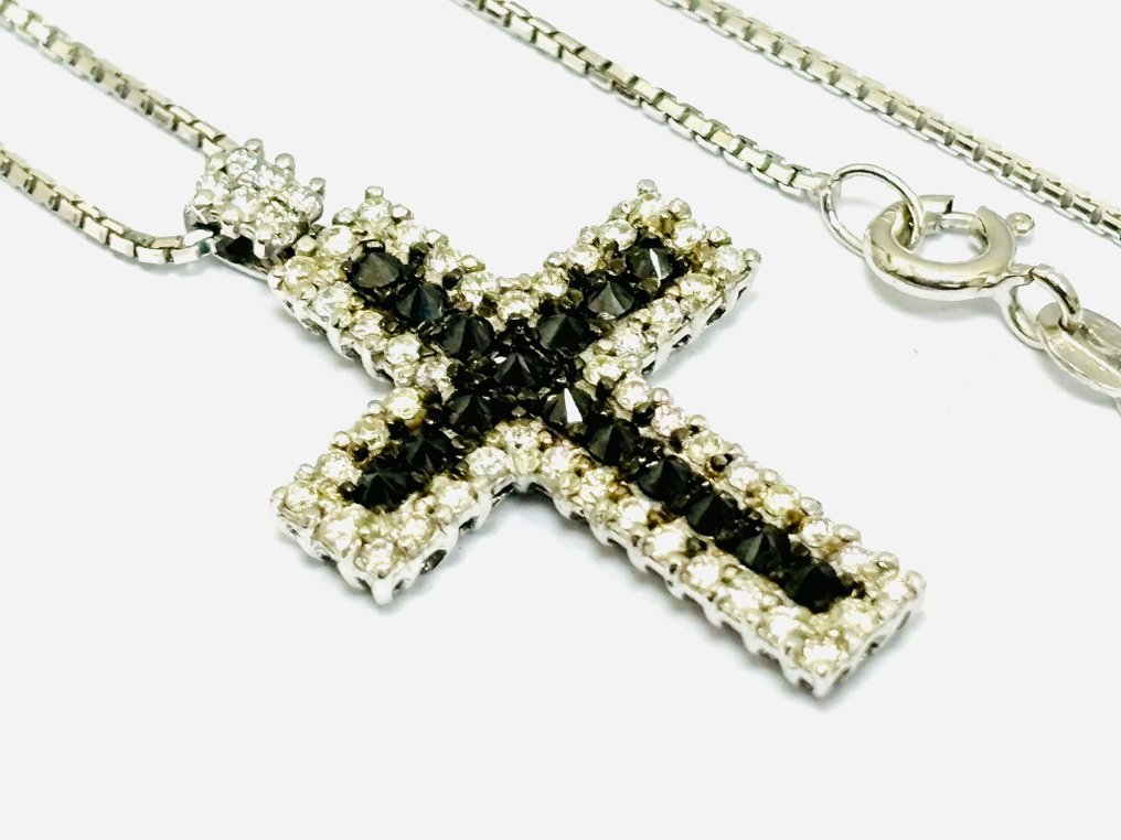 Halskette mit Anhänger - 18 kt Weißgold -  2.20ct. tw. Diamant  (Natürlich) - Diamant #1.1