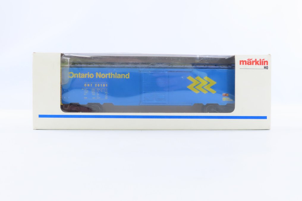 Märklin H0 - 4776 - Modeltrein goederenwagon (1) - Vier-assige box-car 'Ontario Northland', blauw #3.1